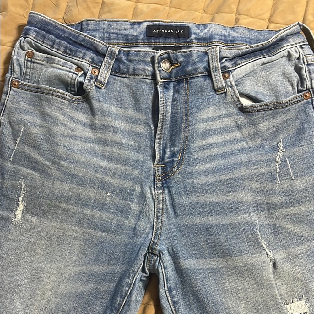 Light Blue Distressed Jeans
